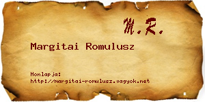 Margitai Romulusz névjegykártya